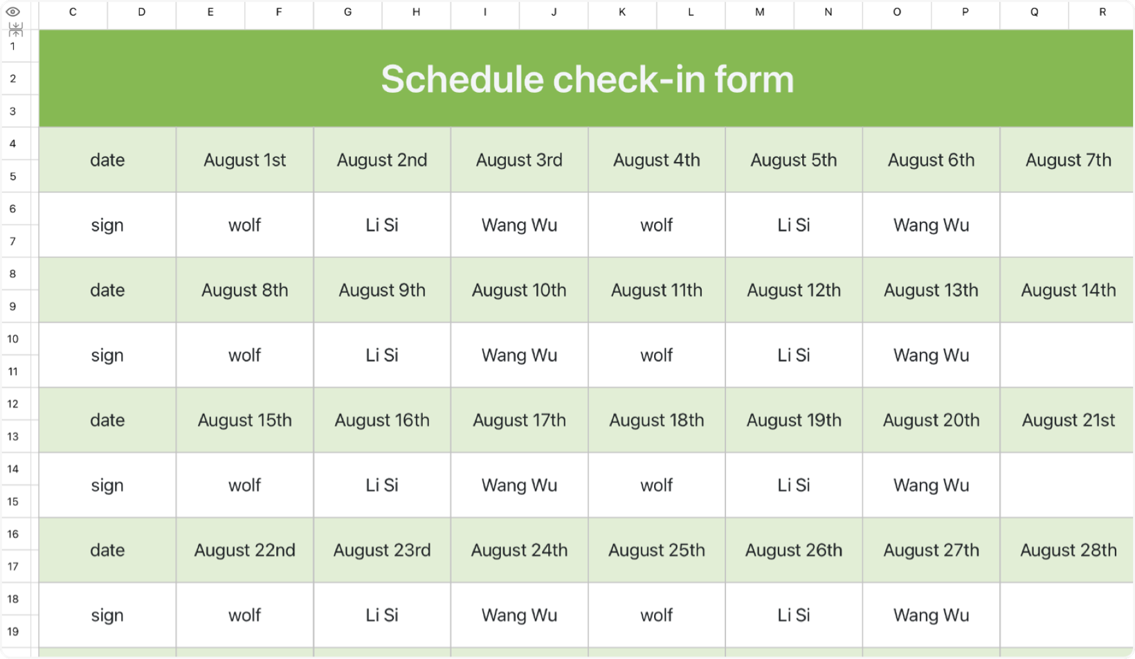 schedule 2 1